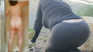 Curvy busty GILF works her sexy ass off